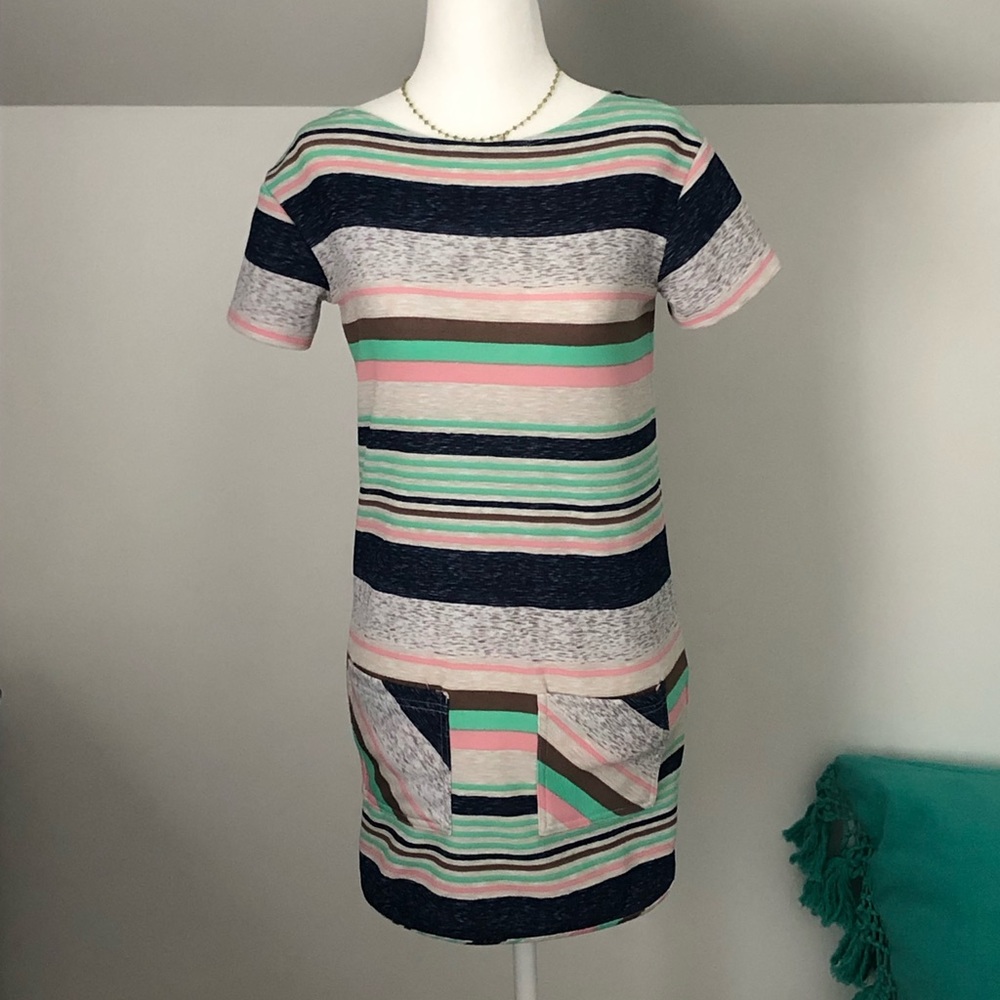 Five Loaves Two Fish Striped Mini Dress